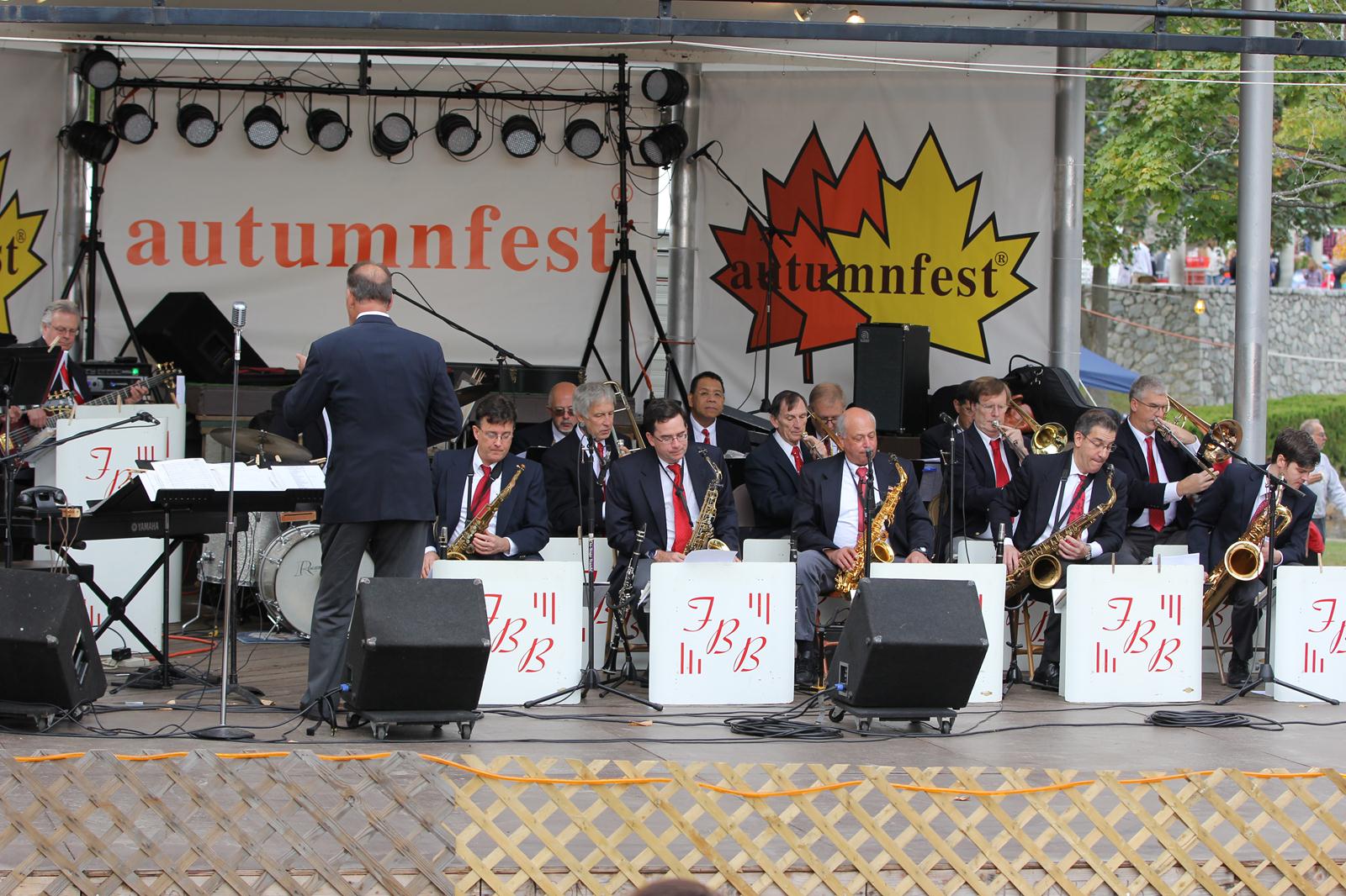 The Fantasy Big Band On Stage at Autumnfest in Woonsocket, RI