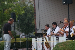Kicking Off the Concert at Milford's Family Night at the Bandstand.