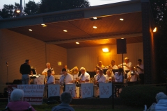 Under the Stars on the Bandstand in Milford, MA.