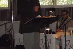 Captain Miller Directing the Band at the Dedham American Legion Event